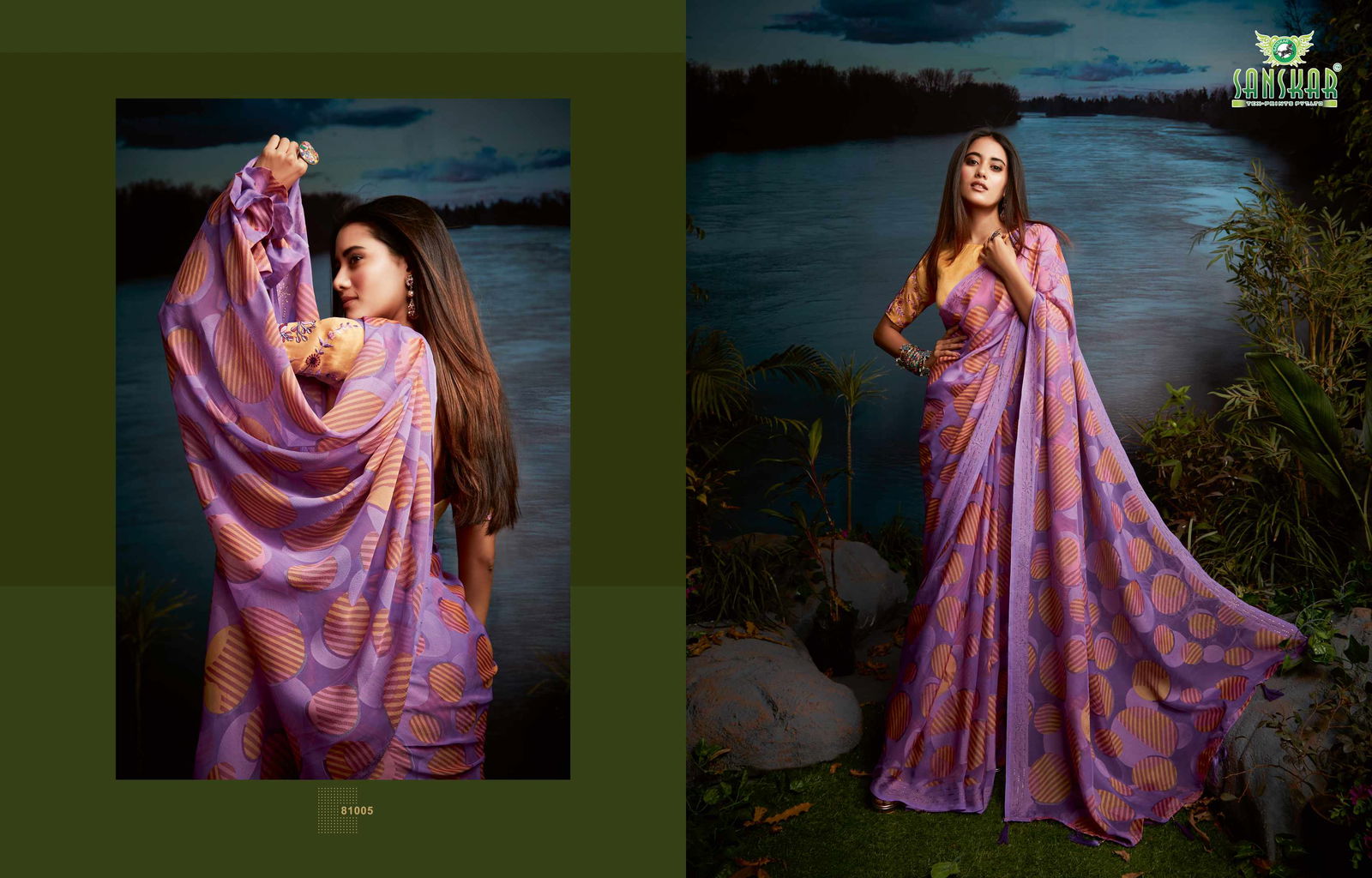 Sanskar Amber New Exclusive Wear Designer Brasso Saree Collection
